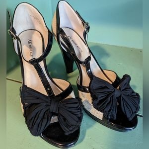 Anne Klein T-Strap Pumps, Heels, Open Toe, Size 9M